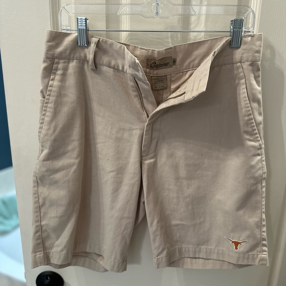Caliwear University of Texas Logo Men's Tan Shorts